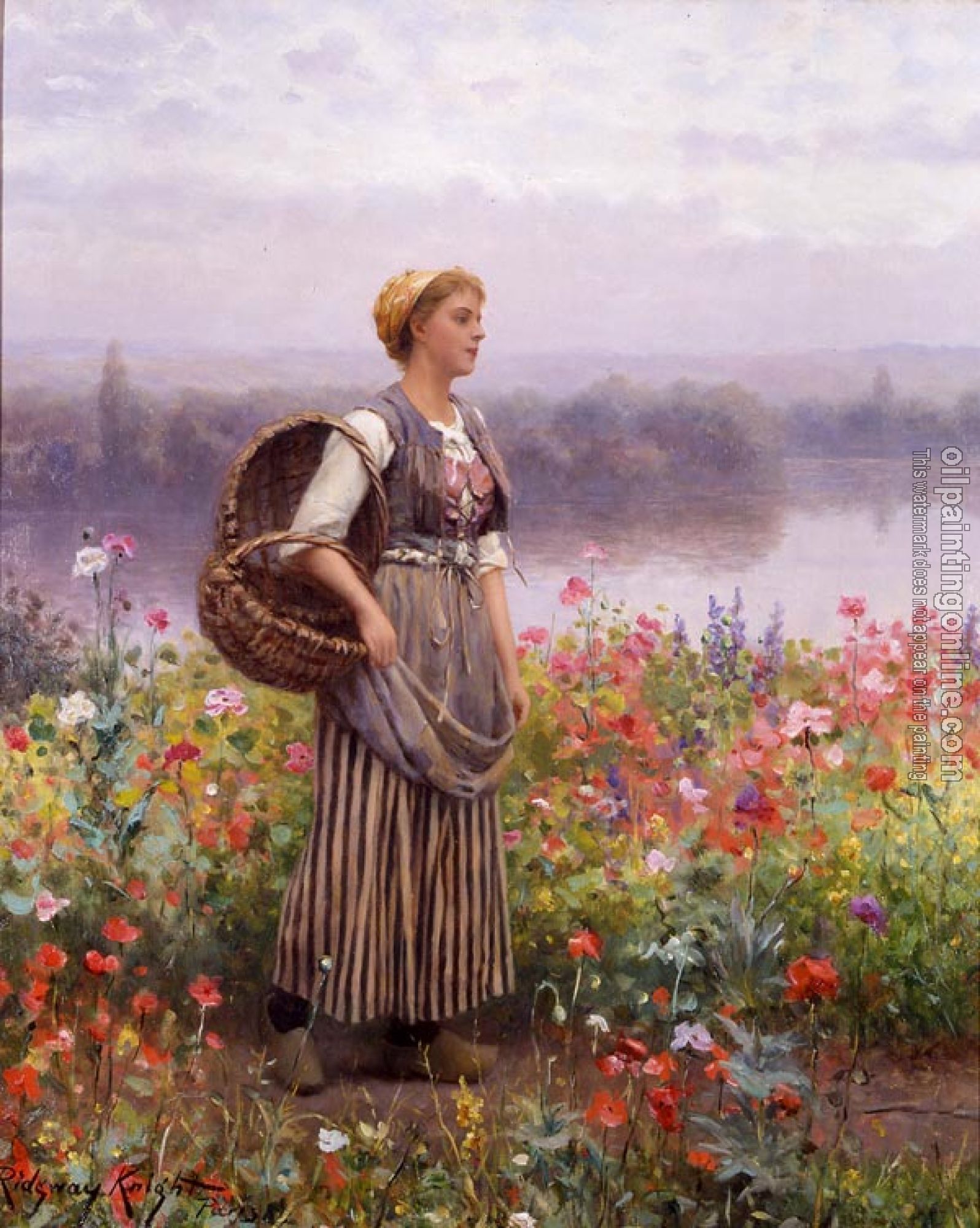 Daniel Ridgway Knight - The flower girl